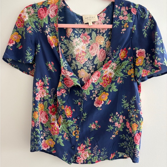 Sezane Eloine Blouse - Blue - Picture 2 of 4